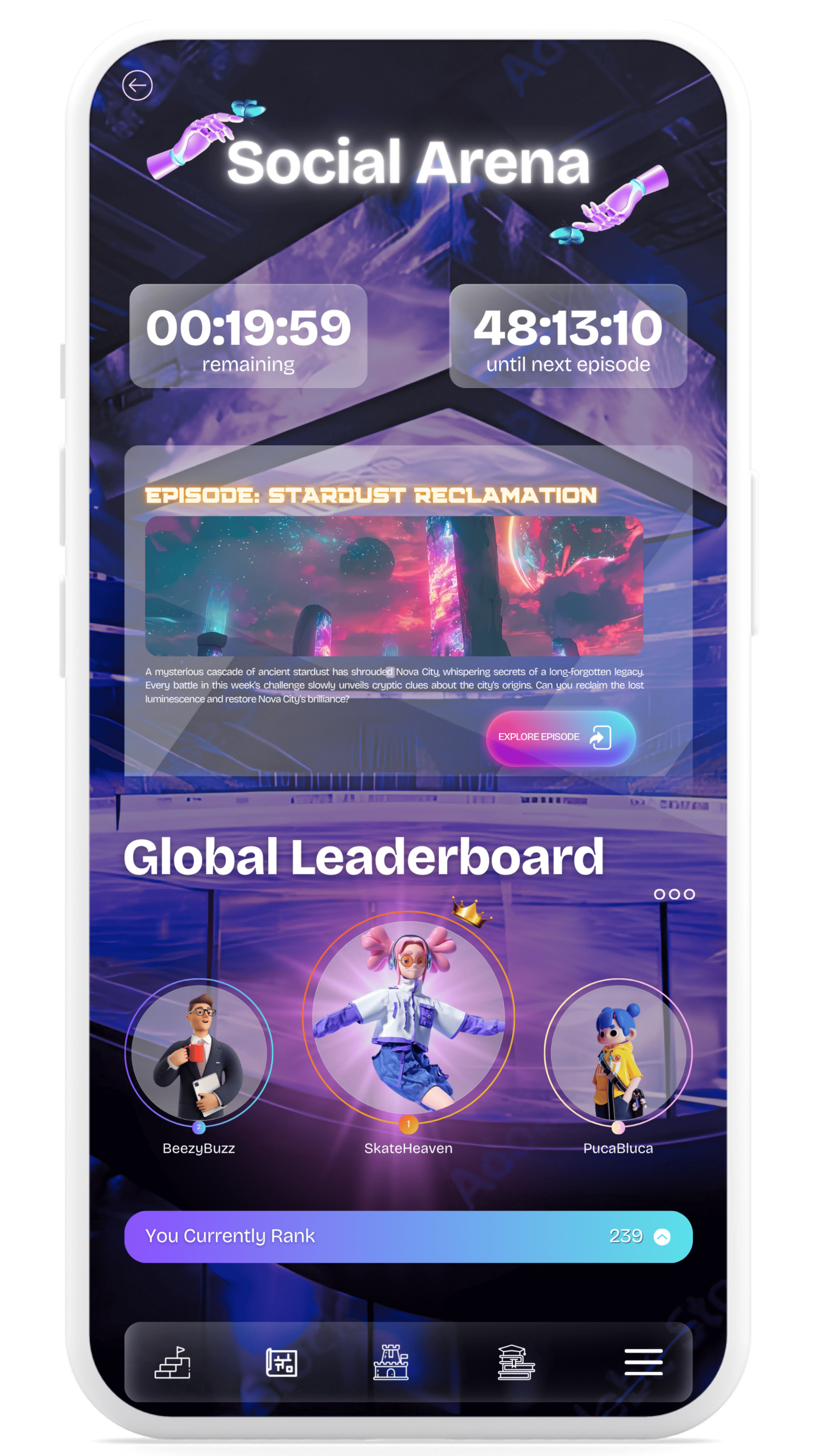 Social Arena Screen